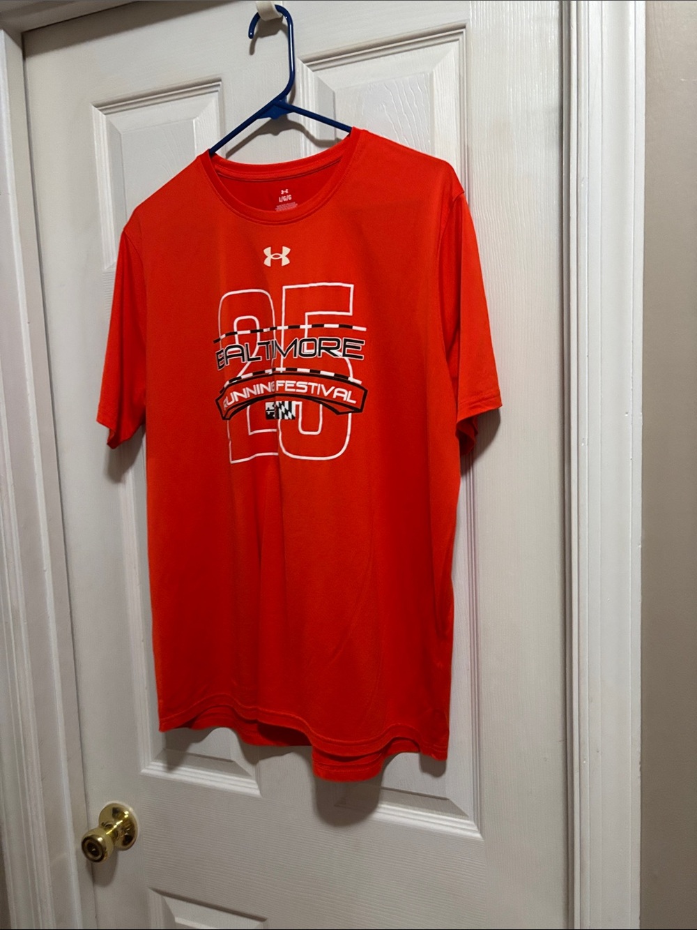 Under Armour Men’s Baltimore Running Festival Short Sleeve Tee - Bright Orange